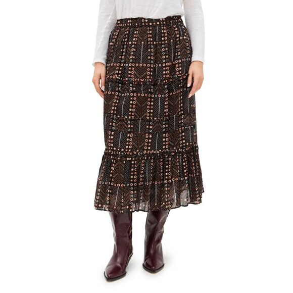 Isabel Marant Étoile Women’s Diya Printed Cotton Midi Skirt size 44/12 NWT - Picture 1 of 10